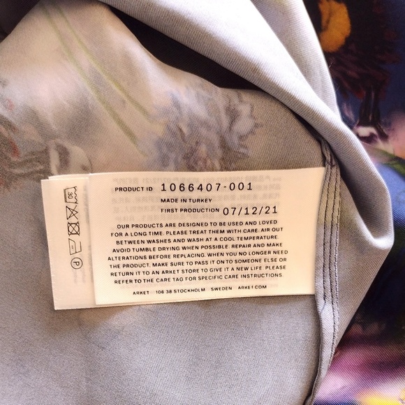 Arket Purple Floral Midi Dress - Picture 8 of 10